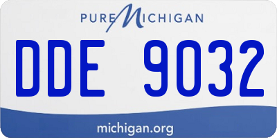 MI license plate DDE9032