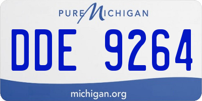MI license plate DDE9264