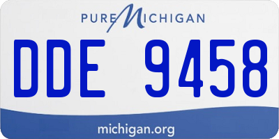 MI license plate DDE9458