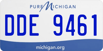 MI license plate DDE9461