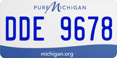 MI license plate DDE9678