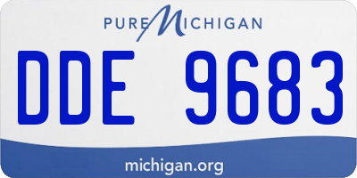 MI license plate DDE9683