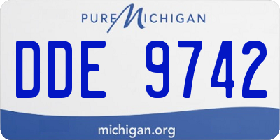 MI license plate DDE9742