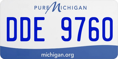 MI license plate DDE9760