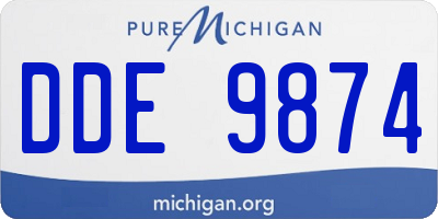 MI license plate DDE9874
