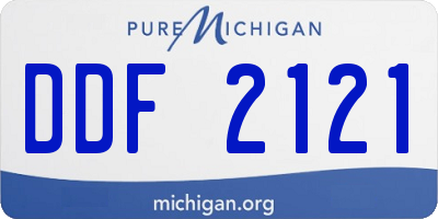 MI license plate DDF2121