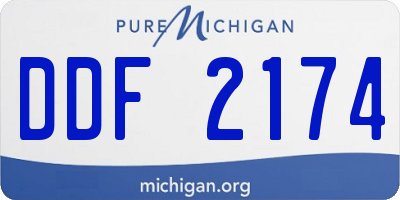 MI license plate DDF2174
