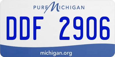 MI license plate DDF2906