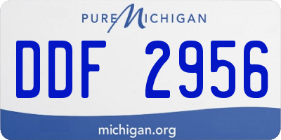 MI license plate DDF2956