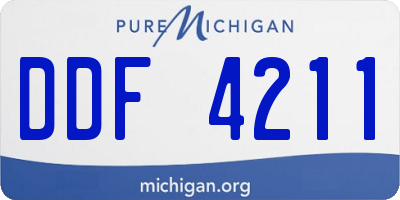 MI license plate DDF4211