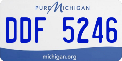 MI license plate DDF5246