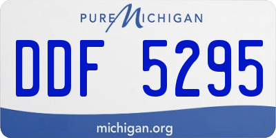 MI license plate DDF5295
