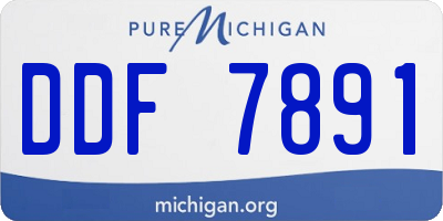 MI license plate DDF7891