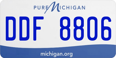 MI license plate DDF8806