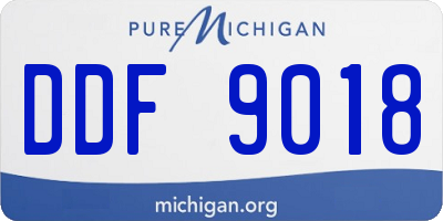 MI license plate DDF9018