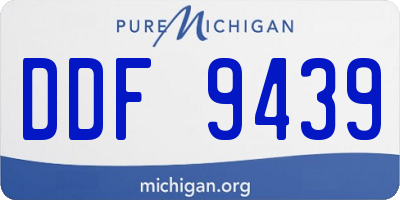 MI license plate DDF9439