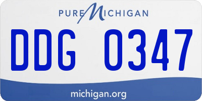 MI license plate DDG0347