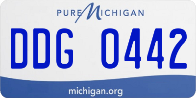 MI license plate DDG0442