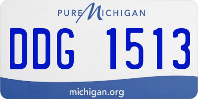 MI license plate DDG1513