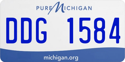 MI license plate DDG1584