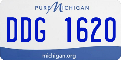 MI license plate DDG1620
