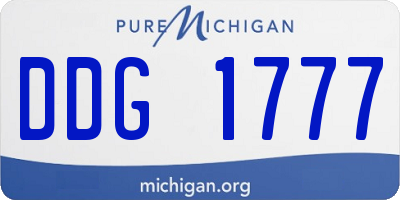 MI license plate DDG1777
