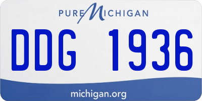MI license plate DDG1936