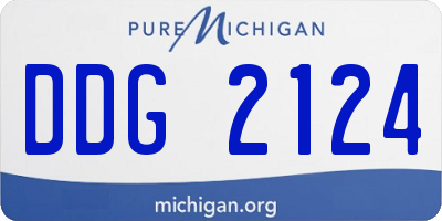 MI license plate DDG2124