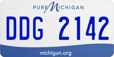 MI license plate DDG2142