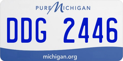 MI license plate DDG2446