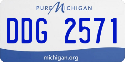MI license plate DDG2571
