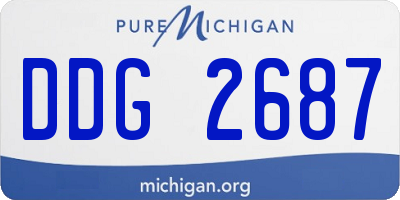 MI license plate DDG2687