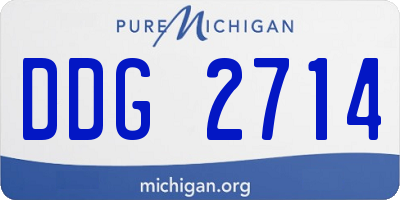 MI license plate DDG2714