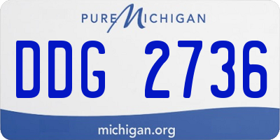 MI license plate DDG2736
