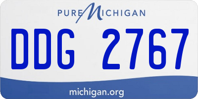 MI license plate DDG2767