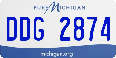 MI license plate DDG2874
