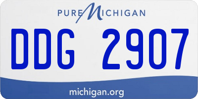 MI license plate DDG2907