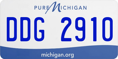 MI license plate DDG2910
