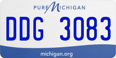 MI license plate DDG3083