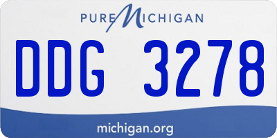 MI license plate DDG3278