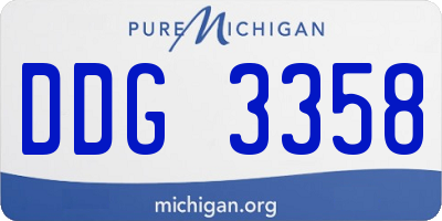 MI license plate DDG3358