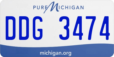 MI license plate DDG3474