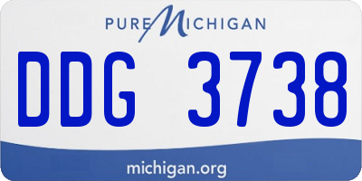 MI license plate DDG3738
