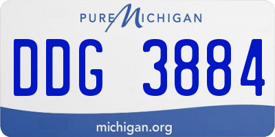 MI license plate DDG3884