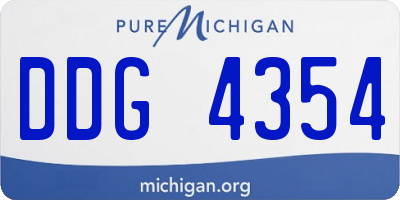 MI license plate DDG4354