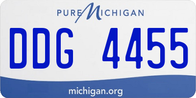 MI license plate DDG4455