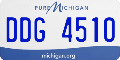 MI license plate DDG4510