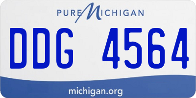 MI license plate DDG4564