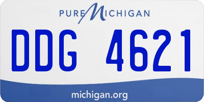 MI license plate DDG4621