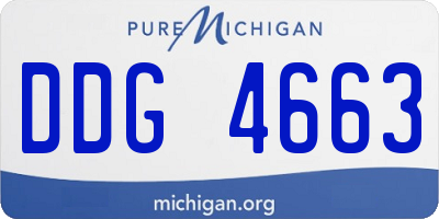 MI license plate DDG4663